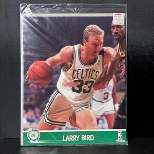 LARRY BIRD Boston Celtics NBA HOOPS ACTION Glossy Photo Card 8x10 FACTORY SEALED